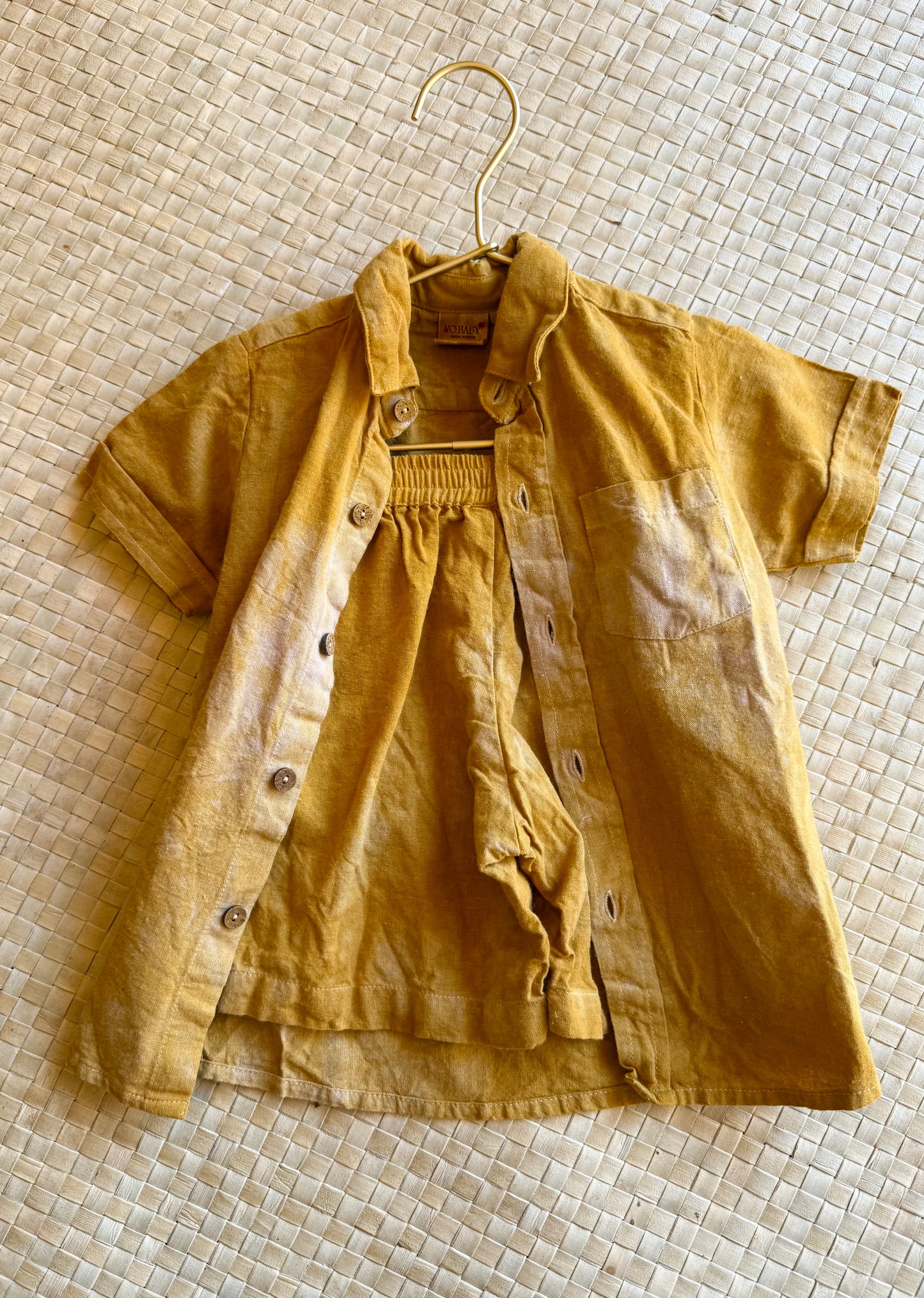 Linen Marigold Children’s Shirt & Short set